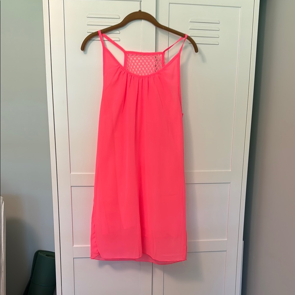 Vibrant Pink Sleeveless Dress